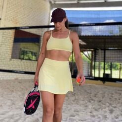 Top Faixa - Alças Finas Amarelo Manteiga