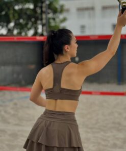 Short Saia Babados Bella - Verde Militar - Imagem 6